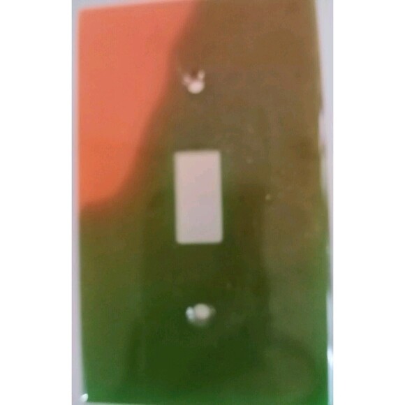 Handmade Resin Light Switch Cover  Green & Orange Modern Home Decor New - Picture 2 of 2